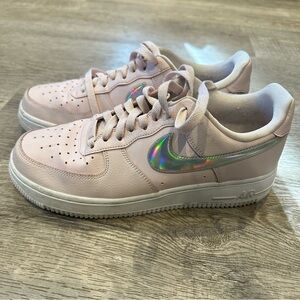 Nike Air Force 1 low pink  iridescent AF1 size 9